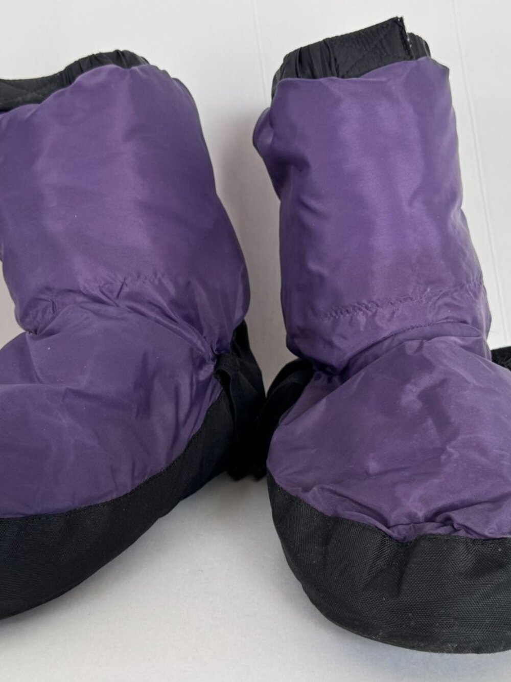 Bloch Warm Up Dance Booties Large Purple Black Boots Large 8 10 Ballet Dancing - Picture 13 of 13